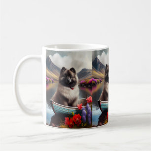 Mug Keeshond sur une pagaie : Une aventure panoramique