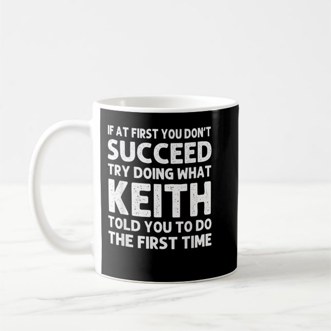 Mug KEITH Nom du cadeau Anniversaire Personnalisé Funn (Gauche)
