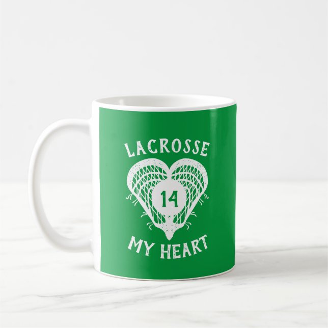 Mug Kelly Green Lacrosse Mon Coeur (Gauche)