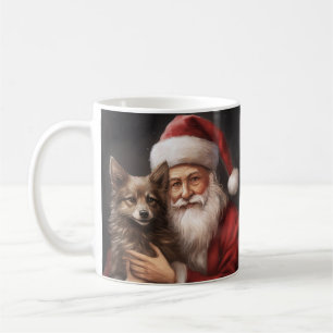 Mug Kelpie australienne avec Noël au Père Noël