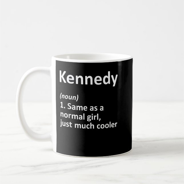 Mug KENNEDY Définition Nom personnalisé Funny Birthda (Gauche)