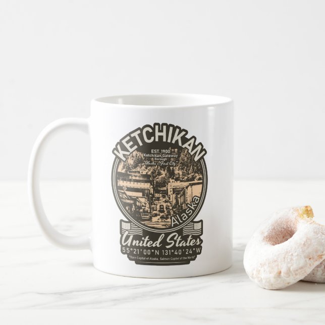 MUG KETCHIKAN ALASKA - ÎLE REVILLAGIGEDO (Avec donut)