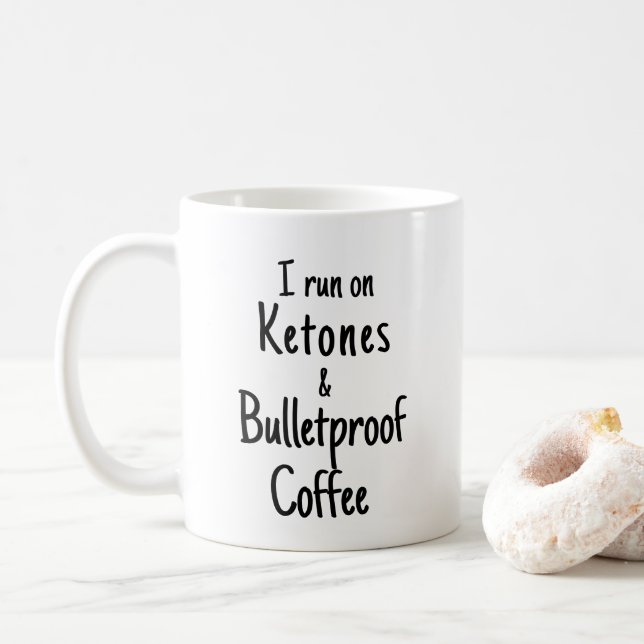 Mug Ketones and Bulletproof Coffee keto (Avec donut)