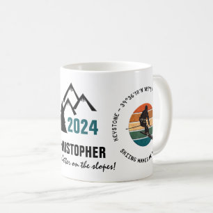Mug Keystone, Colorado - Man Skier, Texte noir