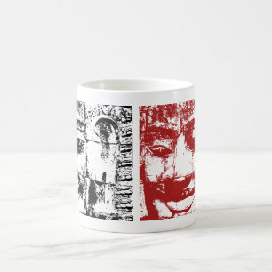 Mug Khmer Stone Face ... Cambodge NOIR ROUGE