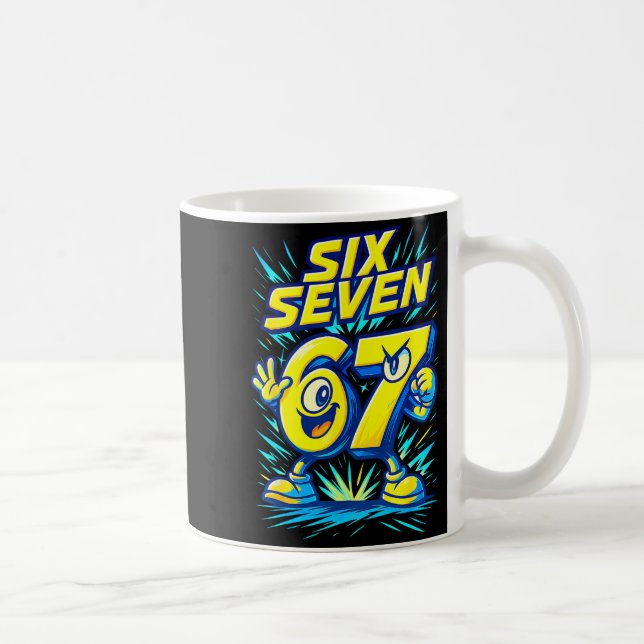 Mug Kids 67 Six Seven Italian Brainrot 6 7 Funny Meme  (Droite)