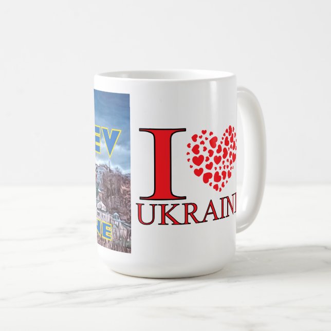 Mug Kiev, j'aime l'Ukraine (Devant droit)