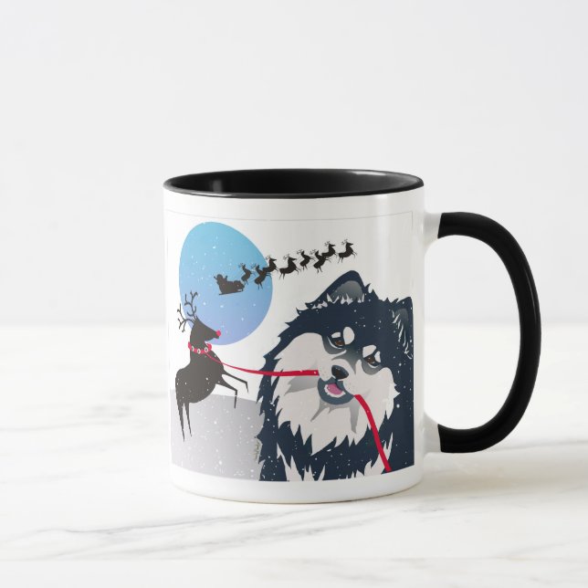 Mug KIITOS SANTA Lapphund finlandais Tasse-choisissent (Droite)