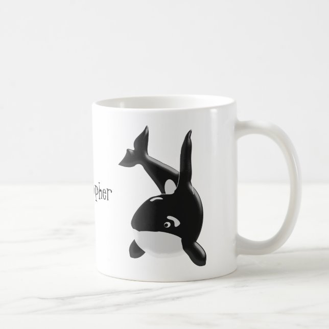 Mug Killer Whale Ajoutez Juste Un Nom (Droite)