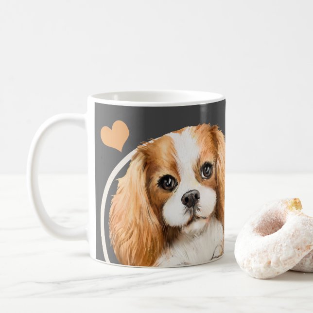 Mug King Charles Spaniel Dog Chaque Snack Que Vous Fai (Avec donut)