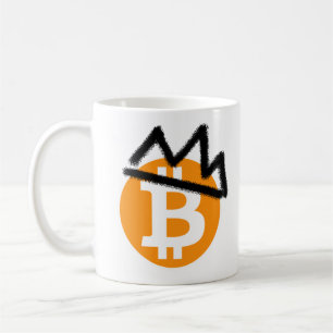 Mug KING COIN_Black Graffiti Couronne Bitcoin