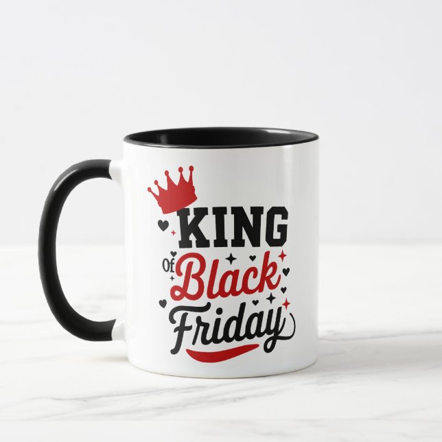 Mug King of Black Friday Crown Typography (Gauche)