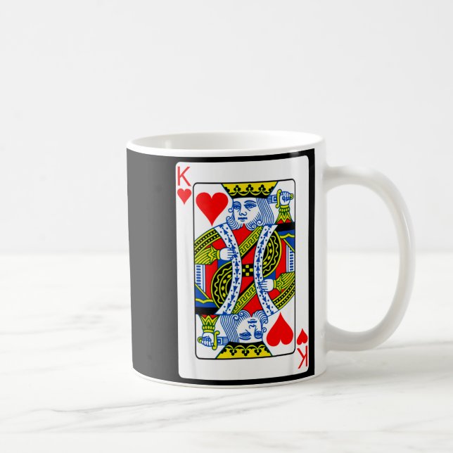 Mug King Of Hearts Playing Card Valentine Costume  (Droite)