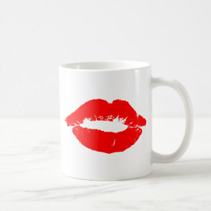 Mug Kiss Lips Red Lipstick Losion Passion Valentine