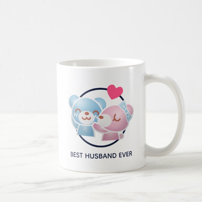 Mug Kissing Bears mignonne et Kawaii meilleur mari jam (Droite)