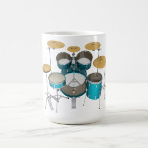 Mug Kit de batterie Aqua / Turquoise :