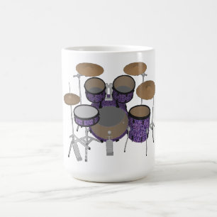 Mug Kit de tambour 5 pièces : Fin de violet personnal