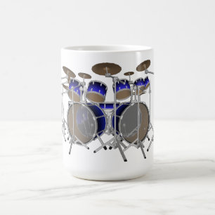Mug Kit de tambour de 10 morceaux : Gradient bleu :