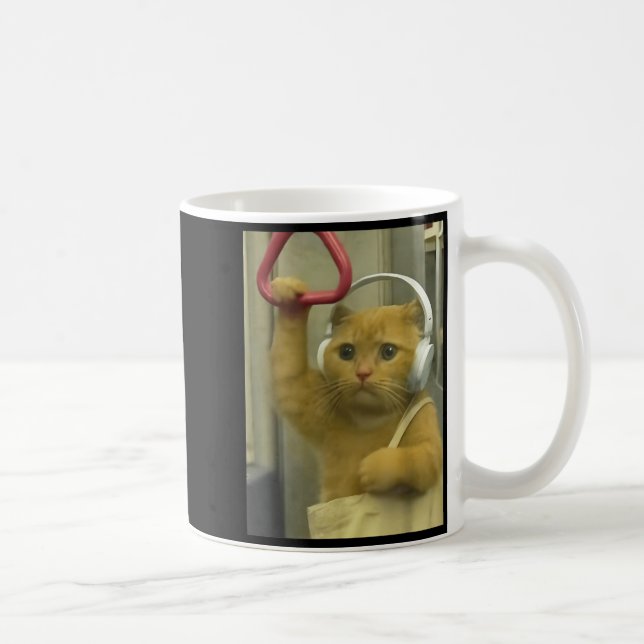Mug Kit drôle de chat de métro Mème Stud Brainrot Chat (Droite)