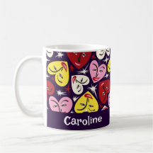 Kitschy Kitchen Retro 1950's Hearts Nom personnali