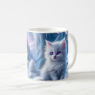 Mug Kitten blanc dans le royaume des glaces d'Imaginai