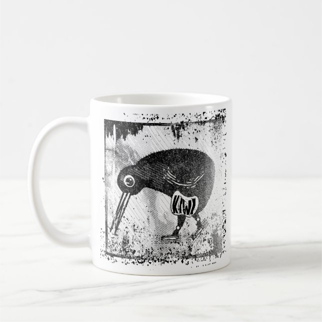 Mug Kiwi noir et blanc (Gauche)