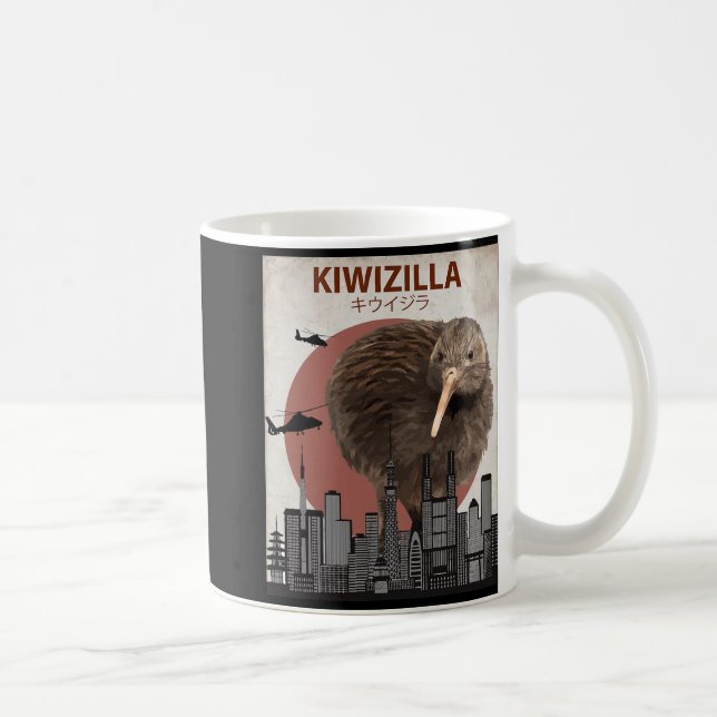 Mug Kiwizilla Funny Kiwi New Zealand Bird Lovers Gift  (Droite)