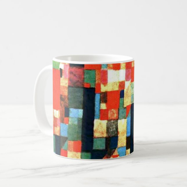 Mug Klee - Image de ville avec rouge et vert (Devant gauche)