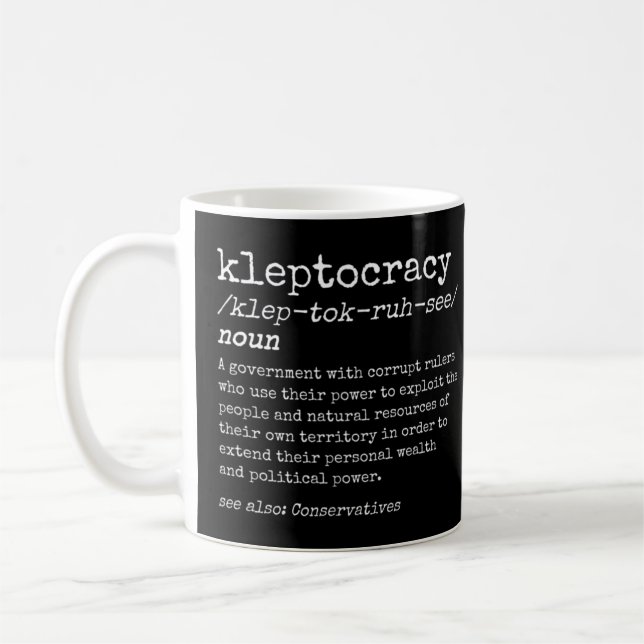 Mug Kleptocratie Politique Conservatrice Royaume-Uni C (Gauche)