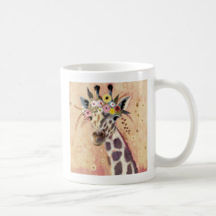 Mug Klimt Giraffe Orné De Fleurs