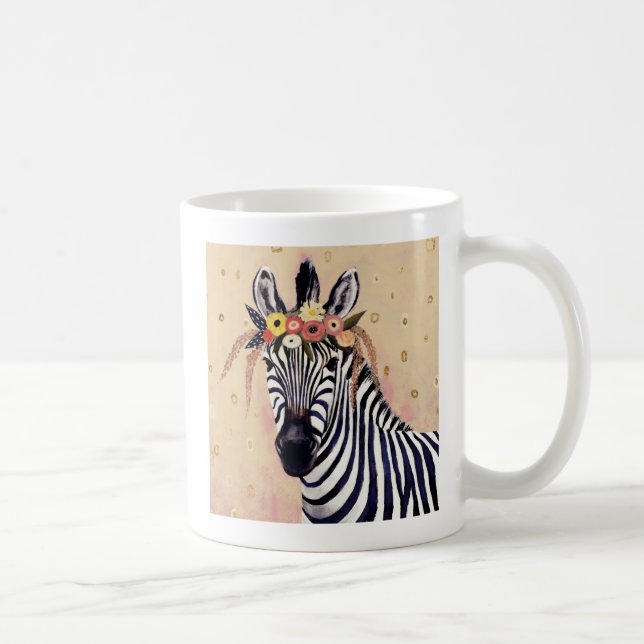 Mug Klimt Zebra | Orné De Fleurs (Droite)