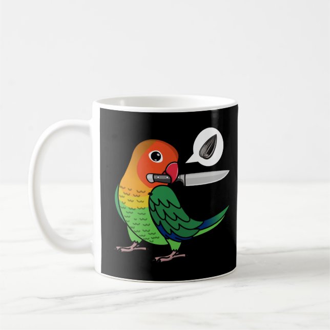 Mug Knife Parrot veut des graines I Fischers Lovebird (Gauche)