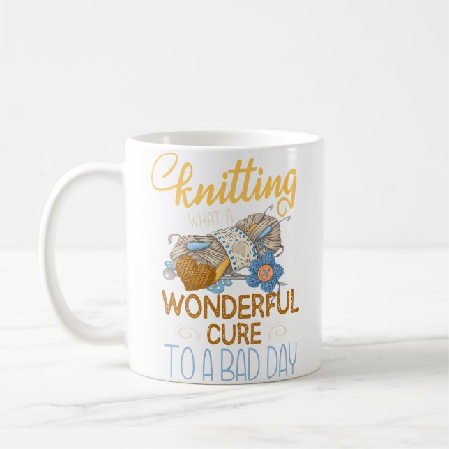 Mug Knit Crochet Knitting Crocheting Cool Wool Gift Id (Gauche)