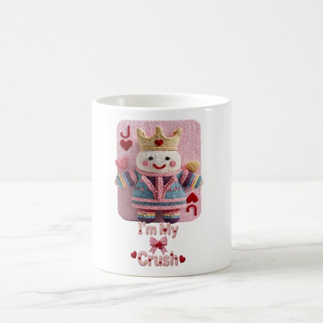 Mug Knitted Queen of Hearts Valentine Self-Love Doll (Centre)