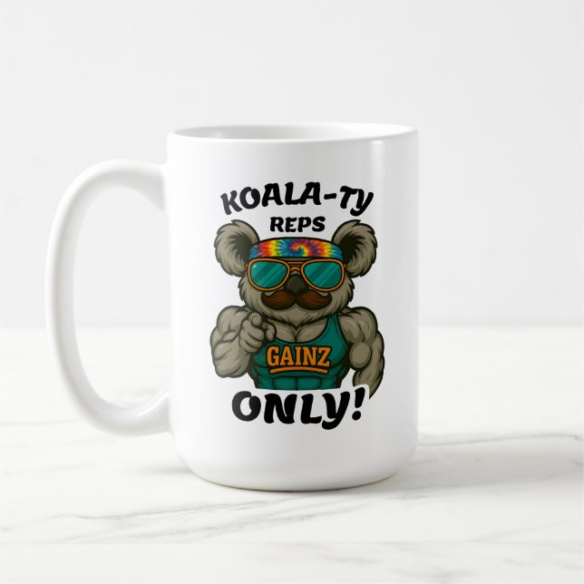 Mug Koala-ty Reps Only – Funny Koala Gym Workout (Gauche)
