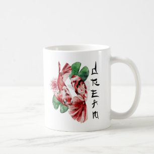 Mug Koi Fish Style japonais Script Art oriental