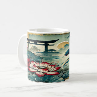 Mug Koi Serenity : Lotus et Torii sous le clair de lun