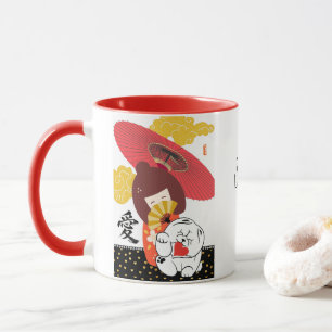 Mug KOKESHI AMOUR Chow chien coeur