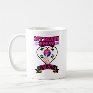 Mug KPop Heart Corée Drapeau Symbole main Design de mu