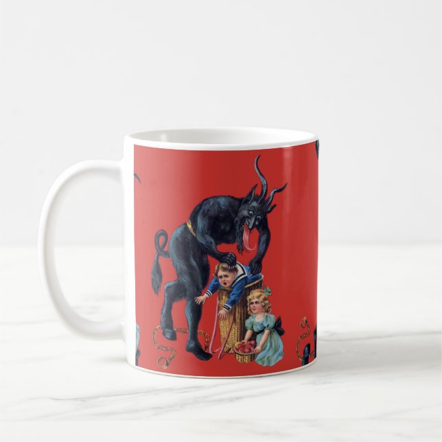 Mug krampus de Noël antique rouge (Gauche)