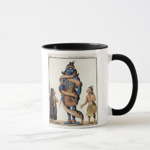 Mug Krishna a serré par le serpent de Kaliya, de 'Voya