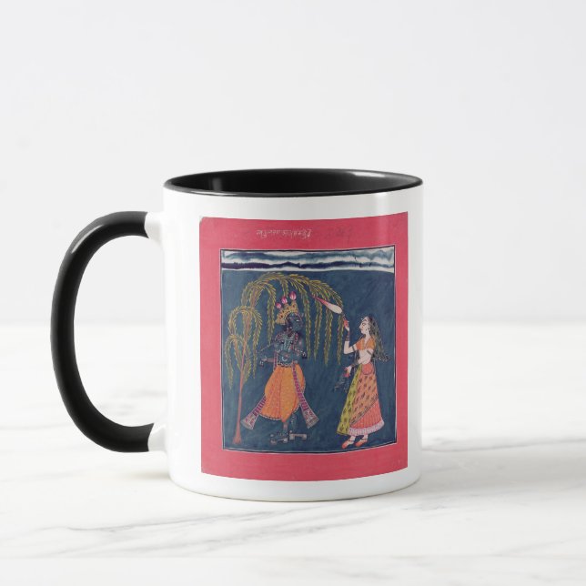 Mug Krishna jouant une cannelure, du 'Vahula (Gauche)