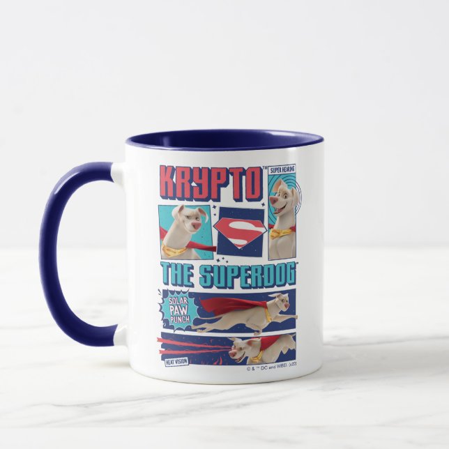 Mug Krypto Les Panneaux De Bande Dessinée Super-Chien (Gauche)
