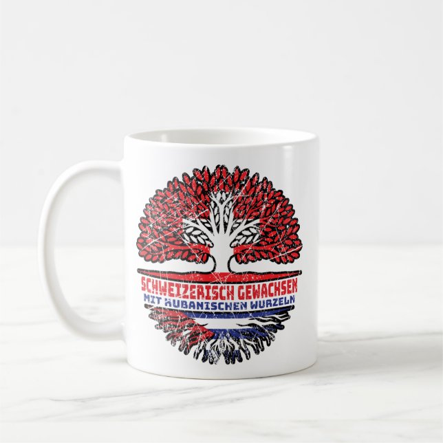 Mug Kuba Kubanisch Schweizer Schweiz Baum Wurzel (Gauche)