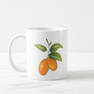 Mug Kumquats tirés à la main