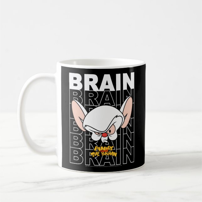 Mug Ky Et Le Cerveau Texte Stack Big Face (Gauche)