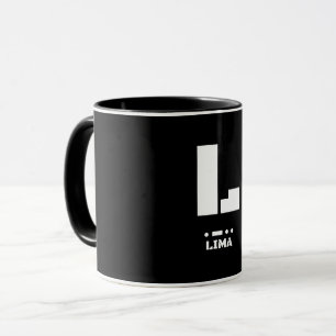 Mug L(Lima) OTAN Alphabet phonétique et code morse