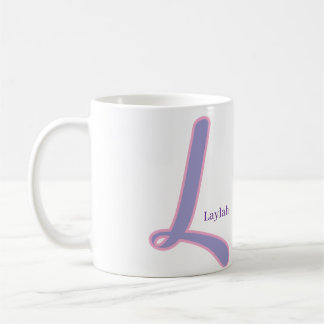 Mug L personnalisé rose et violet moderne