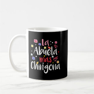 Mug La Abuela Mas Chingona Grandma espagnole Floral