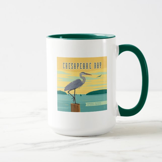 Mug La Baie De Chesapeake Le Plus Grand Estuaire D'Amé (Droite)